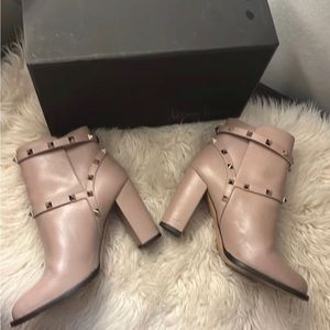 Valentino Garavani Pink Ankle Boots with Studs